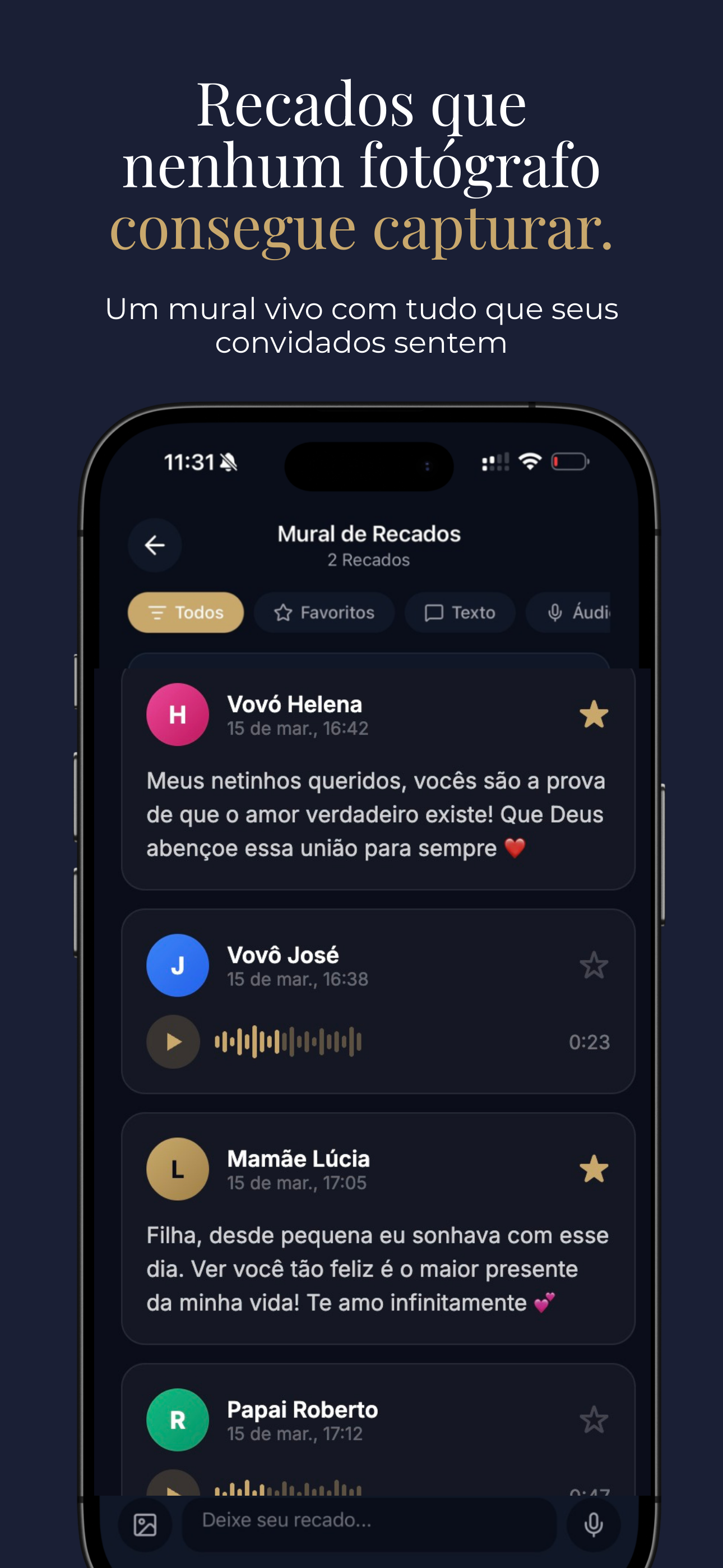 VowLens - Mural de Recados